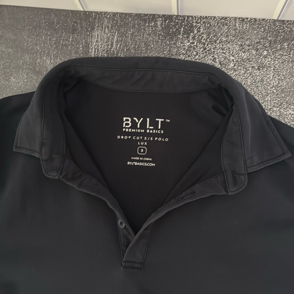 Bylt Premium Basics Drop Cut S/S Polo Lux - Navy. Small.